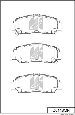 MK Kashiyama D5113MH - Гальмівні колодки, дискові гальма autocars.com.ua