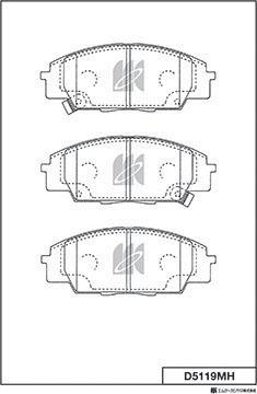 MK Kashiyama D5119MH - Гальмівні колодки, дискові гальма autocars.com.ua