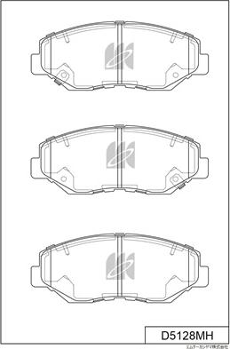 MK Kashiyama D5128MH - Тормозные колодки, дисковые, комплект avtokuzovplus.com.ua