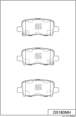 MK Kashiyama D5180MH - Гальмівні колодки, дискові гальма autocars.com.ua
