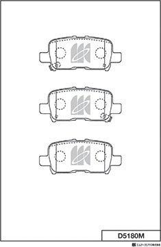 MK Kashiyama D5180M - Гальмівні колодки, дискові гальма autocars.com.ua