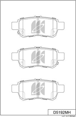 MK Kashiyama D5192MH - Тормозные колодки, дисковые, комплект avtokuzovplus.com.ua