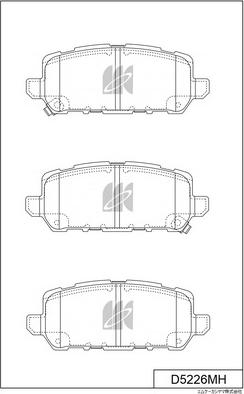 MK Kashiyama D5226MH - Гальмівні колодки, дискові гальма autocars.com.ua