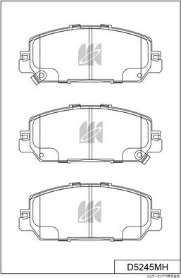 MK Kashiyama D5245MH - Гальмівні колодки, дискові гальма autocars.com.ua