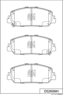 MK Kashiyama D5260MH - Тормозные колодки, дисковые, комплект avtokuzovplus.com.ua