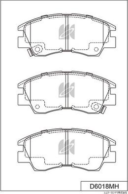 MK Kashiyama D6018MH - Гальмівні колодки, дискові гальма autocars.com.ua