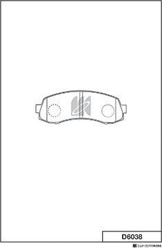 MK Kashiyama D6038 - Гальмівні колодки, дискові гальма autocars.com.ua