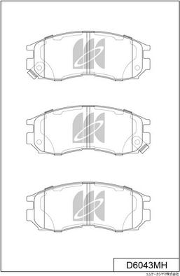 MK Kashiyama D6043MH - Гальмівні колодки, дискові гальма autocars.com.ua