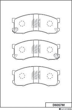 MK Kashiyama D6057M - Гальмівні колодки, дискові гальма autocars.com.ua
