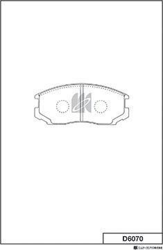 MK Kashiyama D6070 - Гальмівні колодки, дискові гальма autocars.com.ua