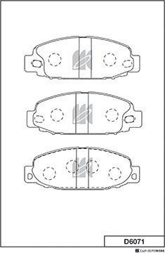 MK Kashiyama D6071 - Гальмівні колодки, дискові гальма autocars.com.ua