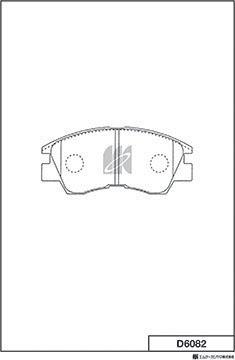 MK Kashiyama D6082 - Тормозные колодки, дисковые, комплект avtokuzovplus.com.ua