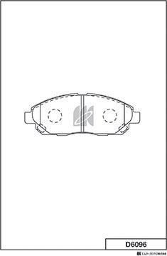 MK Kashiyama D6096 - Тормозные колодки, дисковые, комплект avtokuzovplus.com.ua