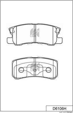 MK Kashiyama D6106H - Тормозные колодки, дисковые, комплект avtokuzovplus.com.ua