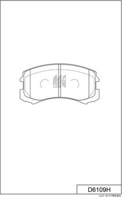 MK Kashiyama D6109H - Гальмівні колодки, дискові гальма autocars.com.ua
