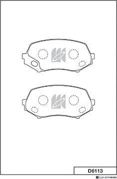 MK Kashiyama D6113 - Гальмівні колодки, дискові гальма autocars.com.ua