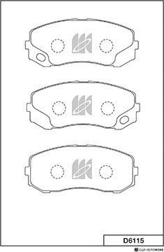 MK Kashiyama D6115 - Гальмівні колодки, дискові гальма autocars.com.ua
