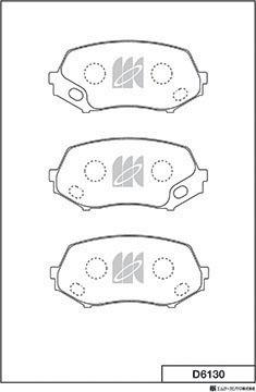 MK Kashiyama D6130 - Гальмівні колодки, дискові гальма autocars.com.ua