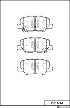 MK Kashiyama D6146M - Гальмівні колодки, дискові гальма autocars.com.ua