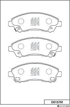 MK Kashiyama D6157M - Гальмівні колодки, дискові гальма autocars.com.ua