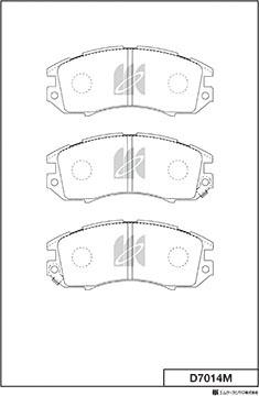 MK Kashiyama D7014M - Тормозные колодки, дисковые, комплект avtokuzovplus.com.ua