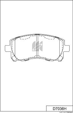 MK Kashiyama D7036H - Тормозные колодки, дисковые, комплект avtokuzovplus.com.ua