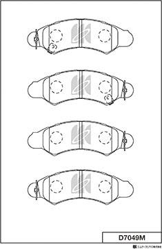 MK Kashiyama D7049M - Гальмівні колодки, дискові гальма autocars.com.ua