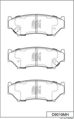 MK Kashiyama D9019MH - Гальмівні колодки, дискові гальма autocars.com.ua