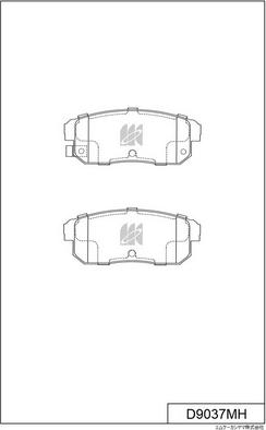 MK Kashiyama D9037MH - Гальмівні колодки, дискові гальма autocars.com.ua