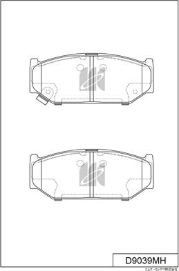 MK Kashiyama D9039MH - Гальмівні колодки, дискові гальма autocars.com.ua