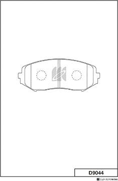 MK Kashiyama D9044 - Гальмівні колодки, дискові гальма autocars.com.ua