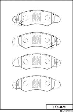 MK Kashiyama D9046M - Гальмівні колодки, дискові гальма autocars.com.ua
