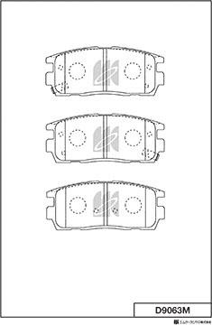 MK Kashiyama D9063M - Гальмівні колодки, дискові гальма autocars.com.ua