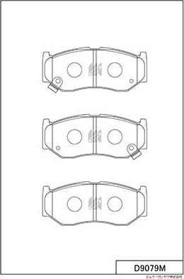 MK Kashiyama D9079M - Гальмівні колодки, дискові гальма autocars.com.ua