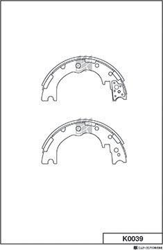 MK Kashiyama K0039 - Комплект гальм, барабанний механізм autocars.com.ua