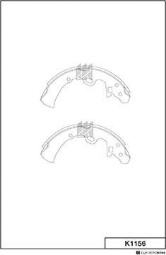 MK Kashiyama K1156 - Комплект тормозных колодок, барабанные avtokuzovplus.com.ua