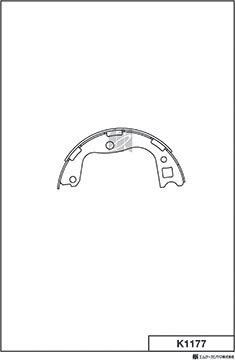 MK Kashiyama K1177 - Комплект гальм, барабанний механізм autocars.com.ua