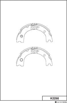 MK Kashiyama K2298 - Комплект гальм, барабанний механізм autocars.com.ua