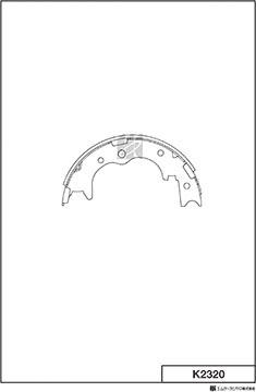 MK Kashiyama K2320 - Комплект гальм, барабанний механізм autocars.com.ua