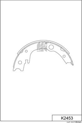 MK Kashiyama K2453 - Комплект тормозных колодок, барабанные avtokuzovplus.com.ua