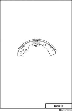 MK Kashiyama K3307 - Комплект гальм, барабанний механізм autocars.com.ua