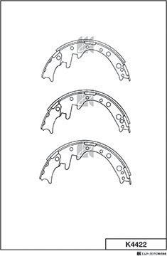 MK Kashiyama K4422 - Комплект гальм, барабанний механізм autocars.com.ua