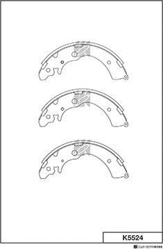 MK Kashiyama K5524 - Комплект гальм, барабанний механізм autocars.com.ua