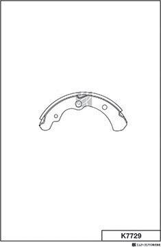 MK Kashiyama K7729 - Комплект гальм, барабанний механізм autocars.com.ua