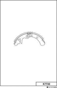 MK Kashiyama K7730 - Комплект гальм, барабанний механізм autocars.com.ua