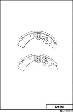 MK Kashiyama K9915 - Комплект гальм, барабанний механізм autocars.com.ua