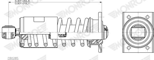 Monroe CB0285 - Гаситель, кріплення кабіни autocars.com.ua