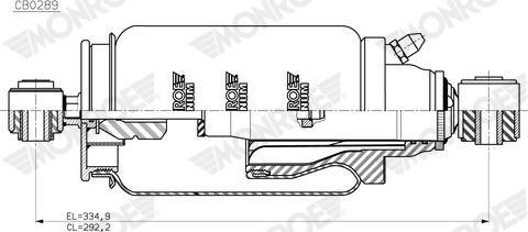 Monroe CB0289 - Гаситель, кріплення кабіни autocars.com.ua