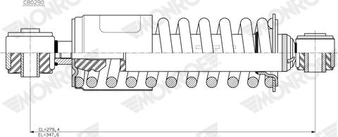 MONROE CB0290 - Гаситель, кріплення кабіни autocars.com.ua