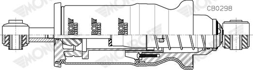 Monroe CB0298 - Гаситель, кріплення кабіни autocars.com.ua